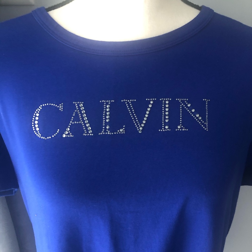 CK royal blue t-shirt dress